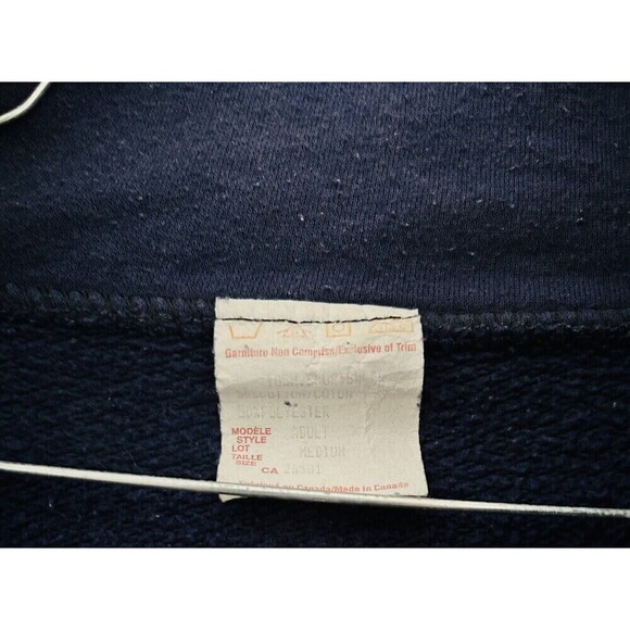 Vintage 90s Niagara Falls Canada Souvenir Cotton Henley Tie Neck Sweatshirt Sz M - Picture 3 of 4